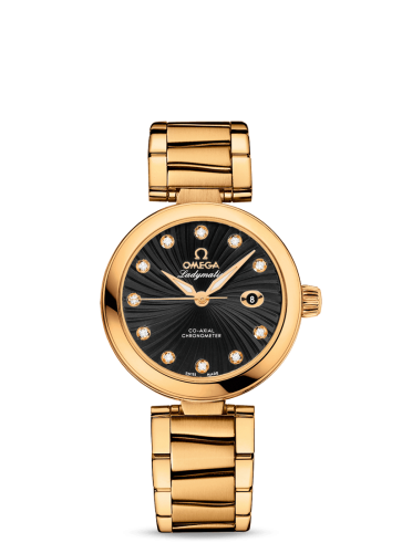 Omega LadyMatic Co-Axial 34 Yellow Gold / Black / Bracelet
